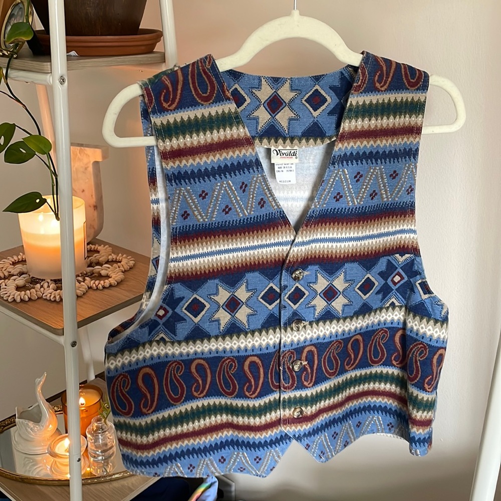 🦅 Vintage Vivaldi Jeanswear Southwest Vest
